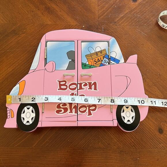 Vroom Born to Shop Pink Key Rack Cabinet Whimsical Car - Picture 7 of 8